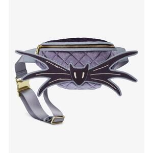 Loungefly Disney Nightmare Before Christmas Jack’s Bow Tie Velvet Belt Bag NWT